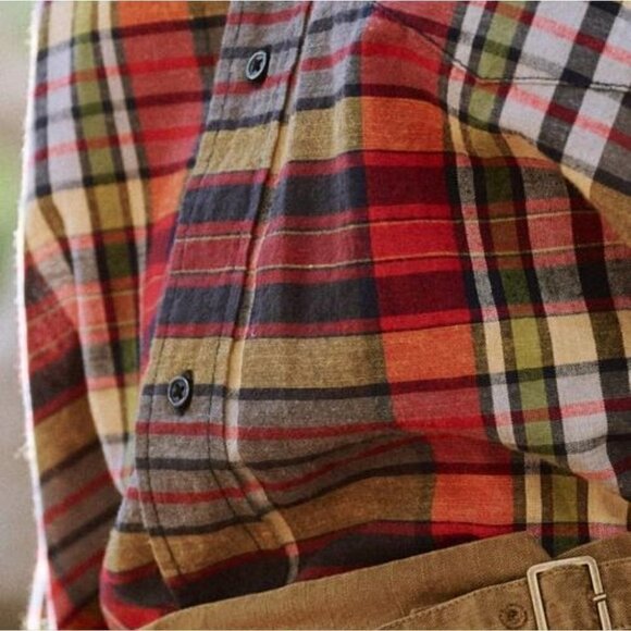 New The Great | Cottage Shirt In Bluegrass Plaid - Picture 4 of 10